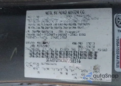 2010 Ford Fusion Se from USA, damaged, VIN 3FAHP0HA3AR258516